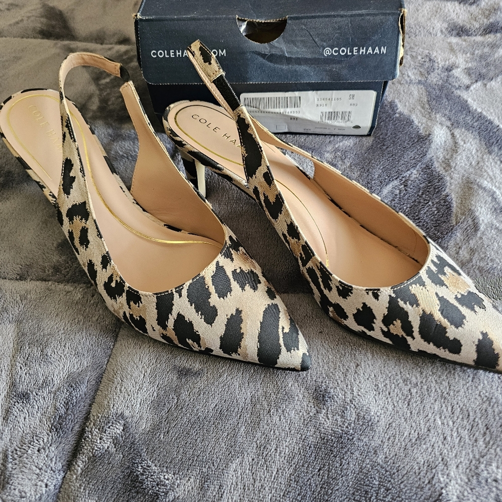 Cole Haan Black and Cream Heels